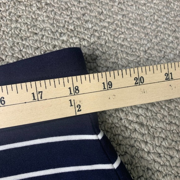 Talbots Womens Skirt Size PXL Blue/White Striped Drawstring Unlined Straight - Picture 8 of 10